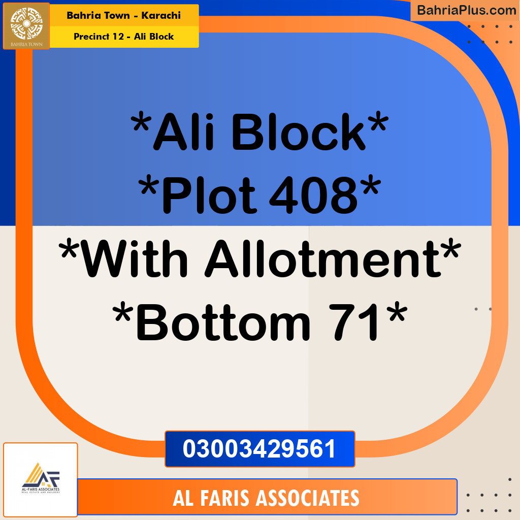 125 Sq. Yards Residential Plot for Sale in Precinct 12 - Ali Block -  Bahria Town, Karachi - (BP-223233)