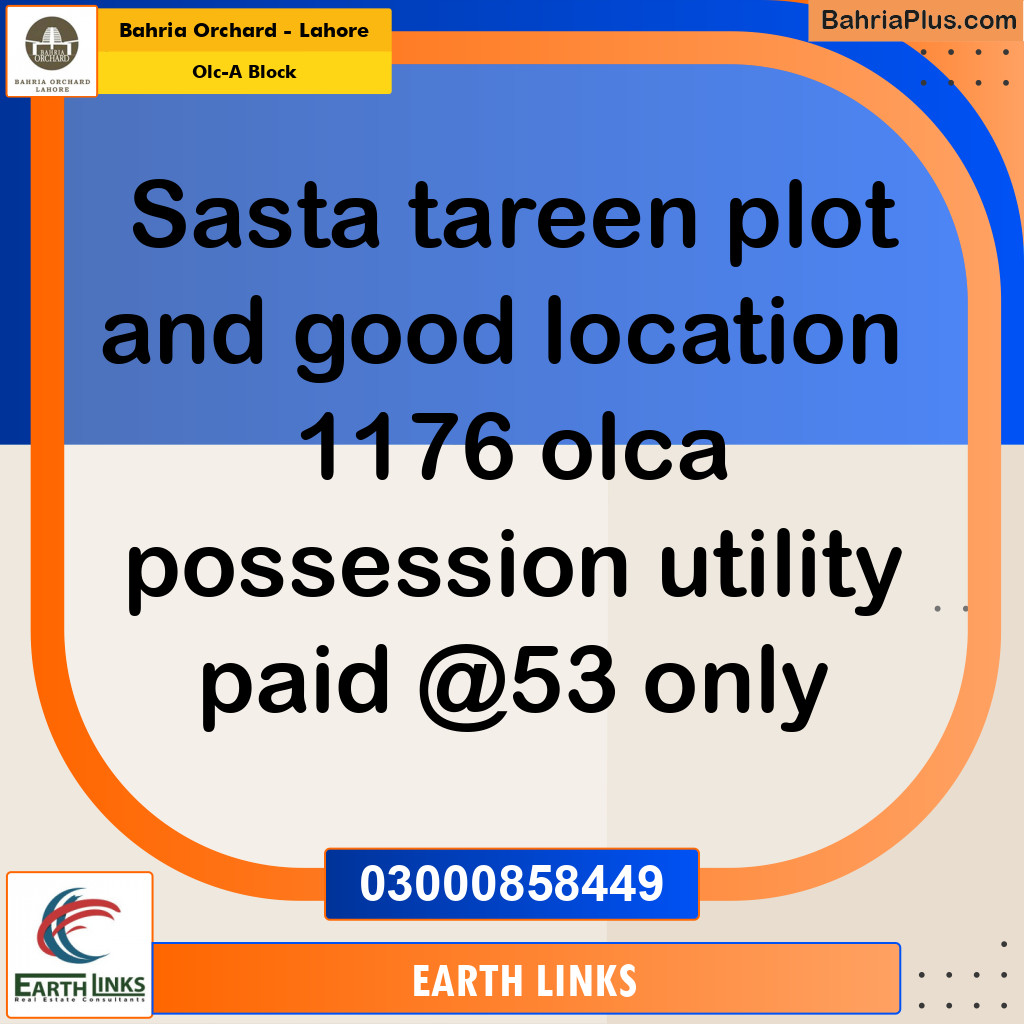 5 Marla Residential Plot for Sale in OLC-A Block -  Bahria Orchard, Lahore - (BP-223328)