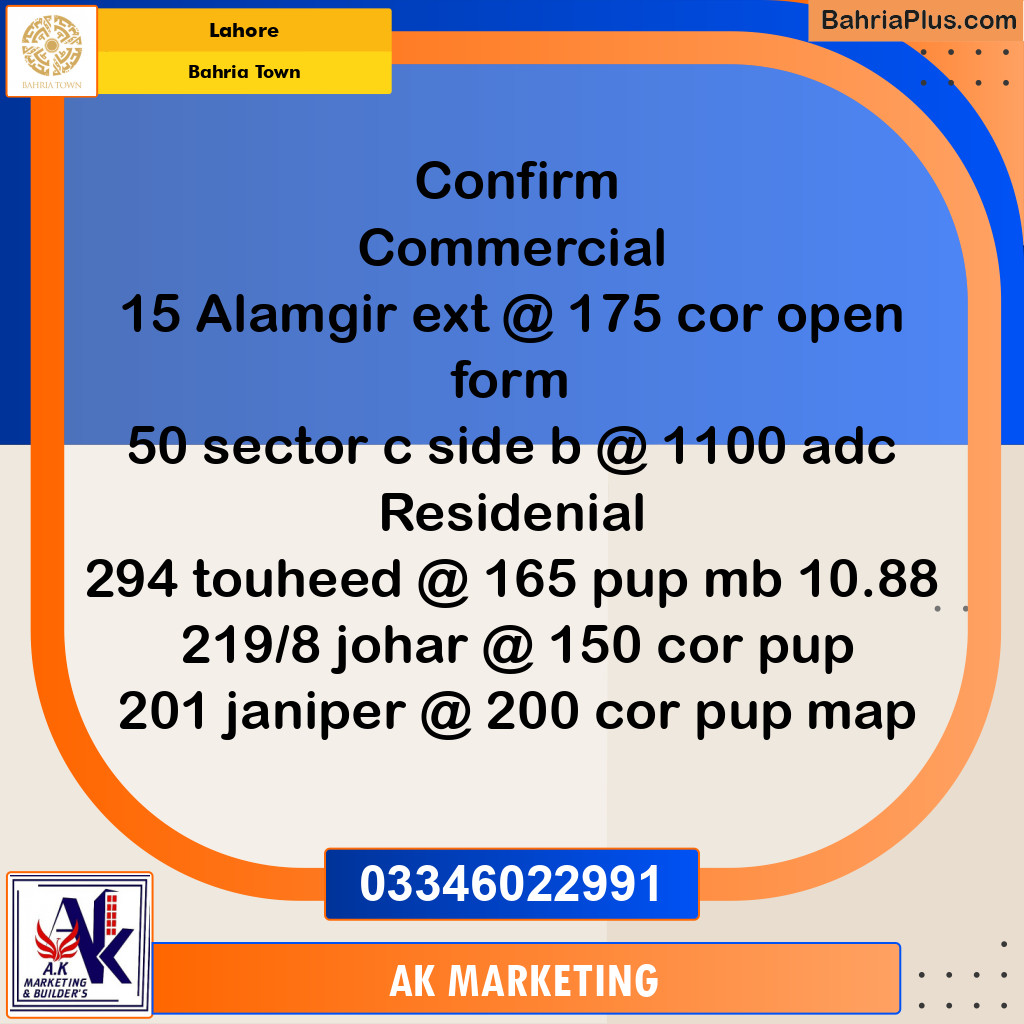 10 Marla Residential Plot for Sale in Bahria Town, Lahore - (BP-223349)