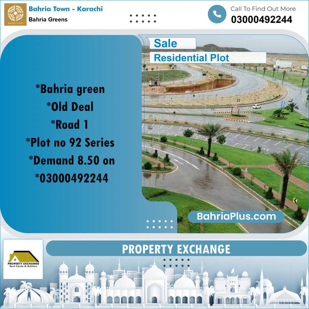 75 Sq. Yards Residential Plot for Sale in Bahria Greens -  Bahria Town, Karachi - (BP-223438)