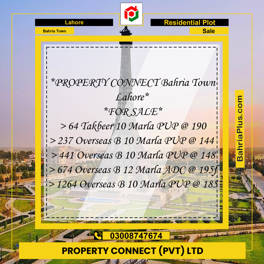 Residential Plot for Sale in Bahria Town, Lahore - (BP-223536)