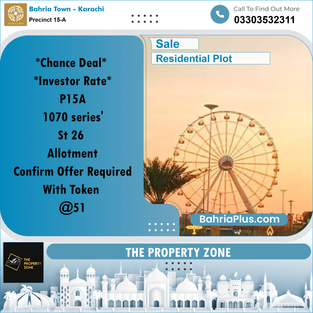 125 Sq. Yards Residential Plot for Sale in Precinct 15-A -  Bahria Town, Karachi - (BP-223560)