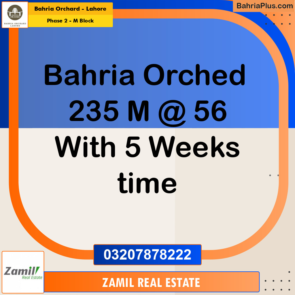 5 Marla Residential Plot for Sale in Phase 2 - M Block -  Bahria Orchard, Lahore - (BP-223563)