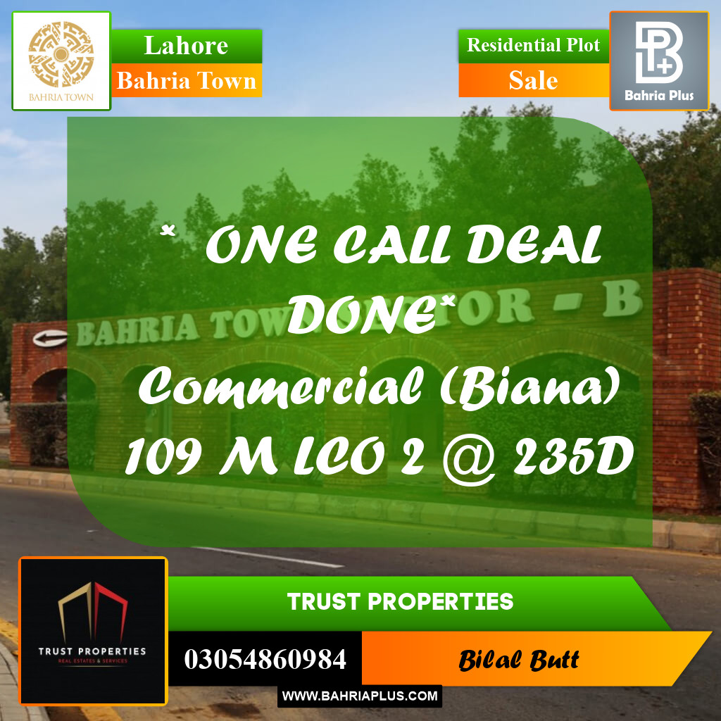 Residential Plot for Sale in Bahria Town, Lahore - (BP-223651)