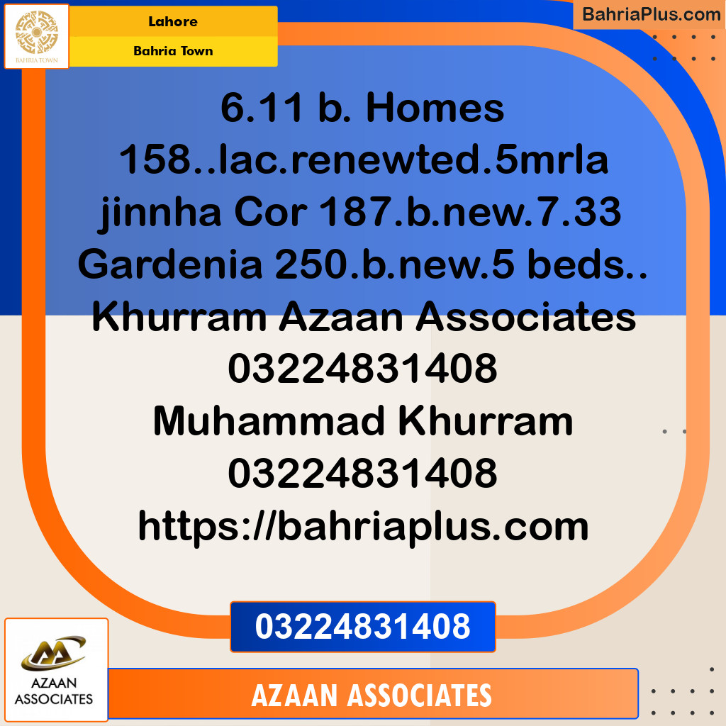 Residential House for Sale in Bahria Town, Lahore - (BP-223716)