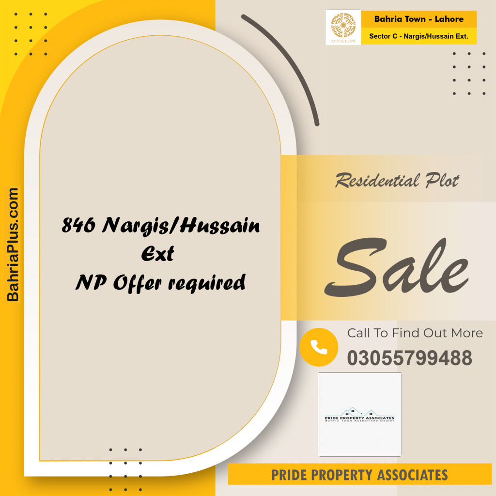 10 Marla Residential Plot for Sale in Sector C - Nargis/Hussain Ext. -  Bahria Town, Lahore - (BP-223719)
