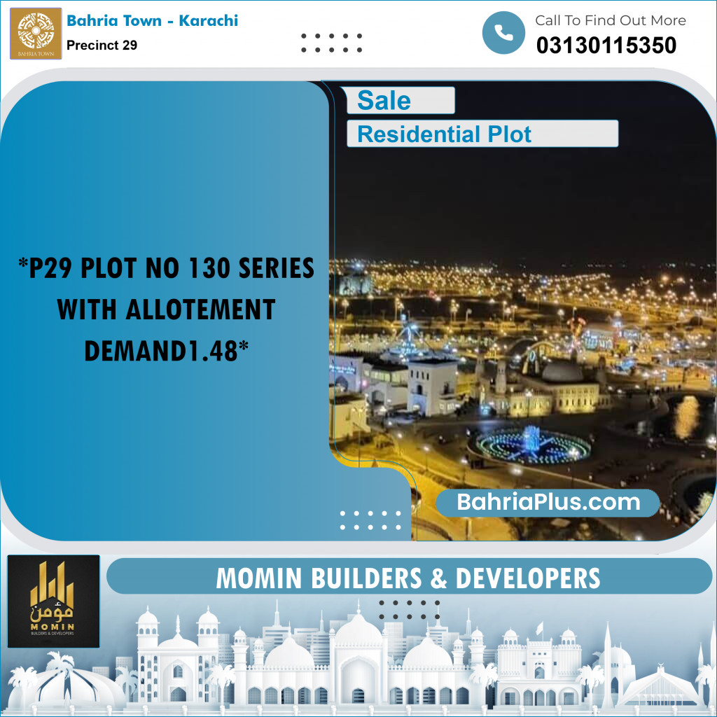 500 Sq. Yards Residential Plot for Sale in Precinct 29 -  Bahria Town, Karachi - (BP-223724)