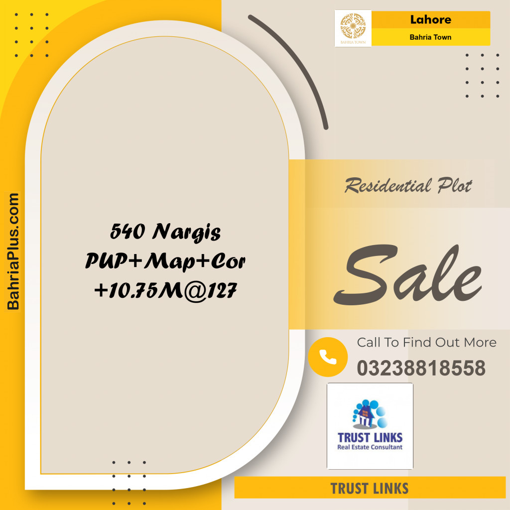 Residential Plot for Sale in Bahria Town, Lahore - (BP-223729)