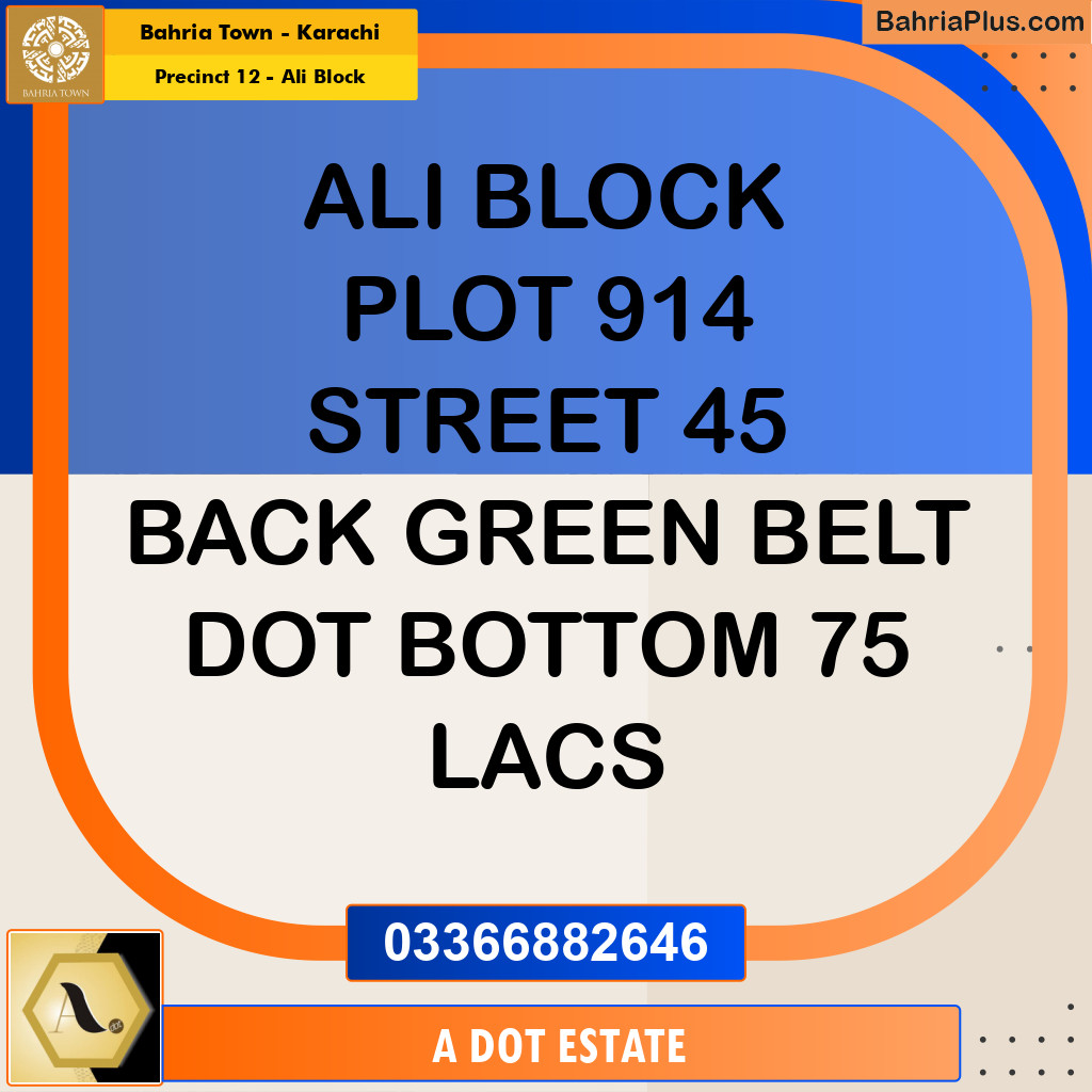 125 Sq. Yards Residential Plot for Sale in Precinct 12 - Ali Block - Bahria Town, Karachi - (BP-223774)