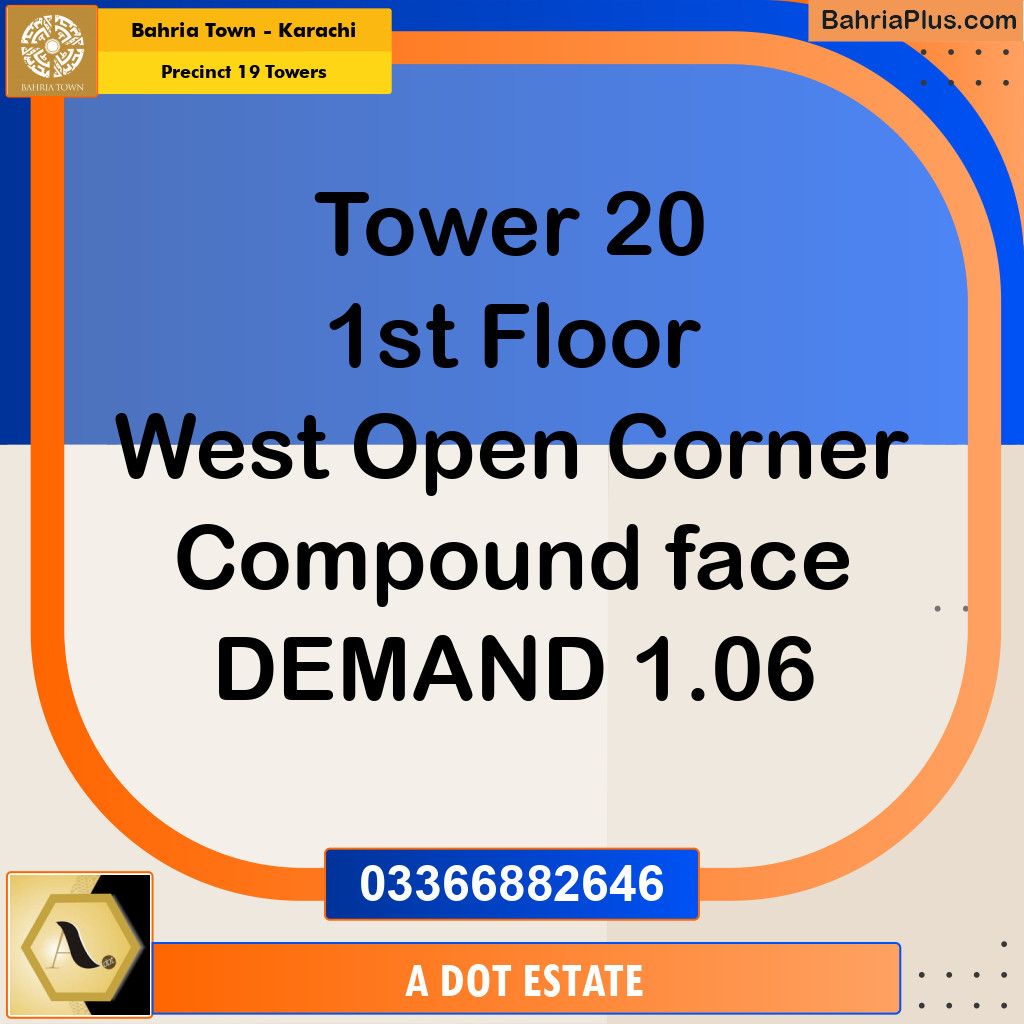 950 Sq. Ft. Residential Apartment for Sale in Precinct 19 Towers -  Bahria Town, Karachi - (BP-223782)