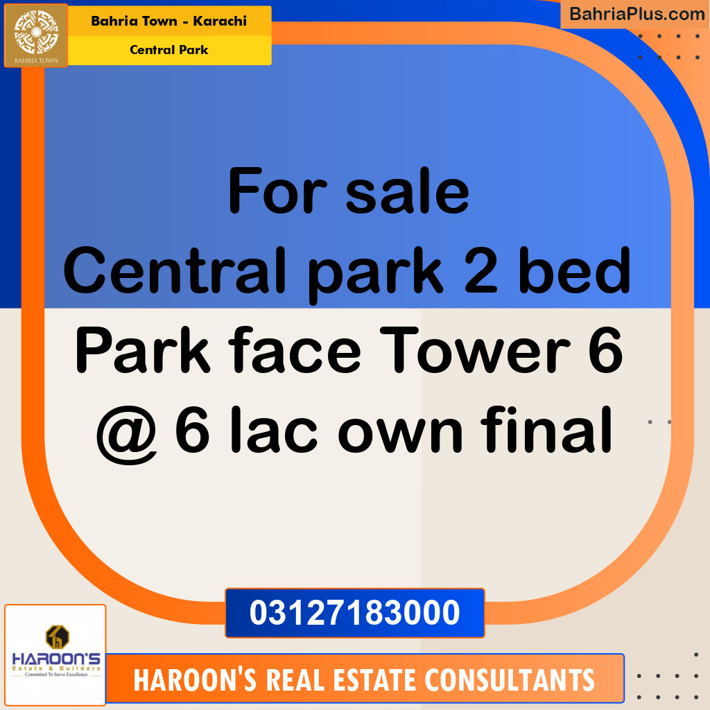 1100 Sq. Ft. Residential Apartment for Sale in Central Park -  Bahria Town, Karachi - (BP-223817)