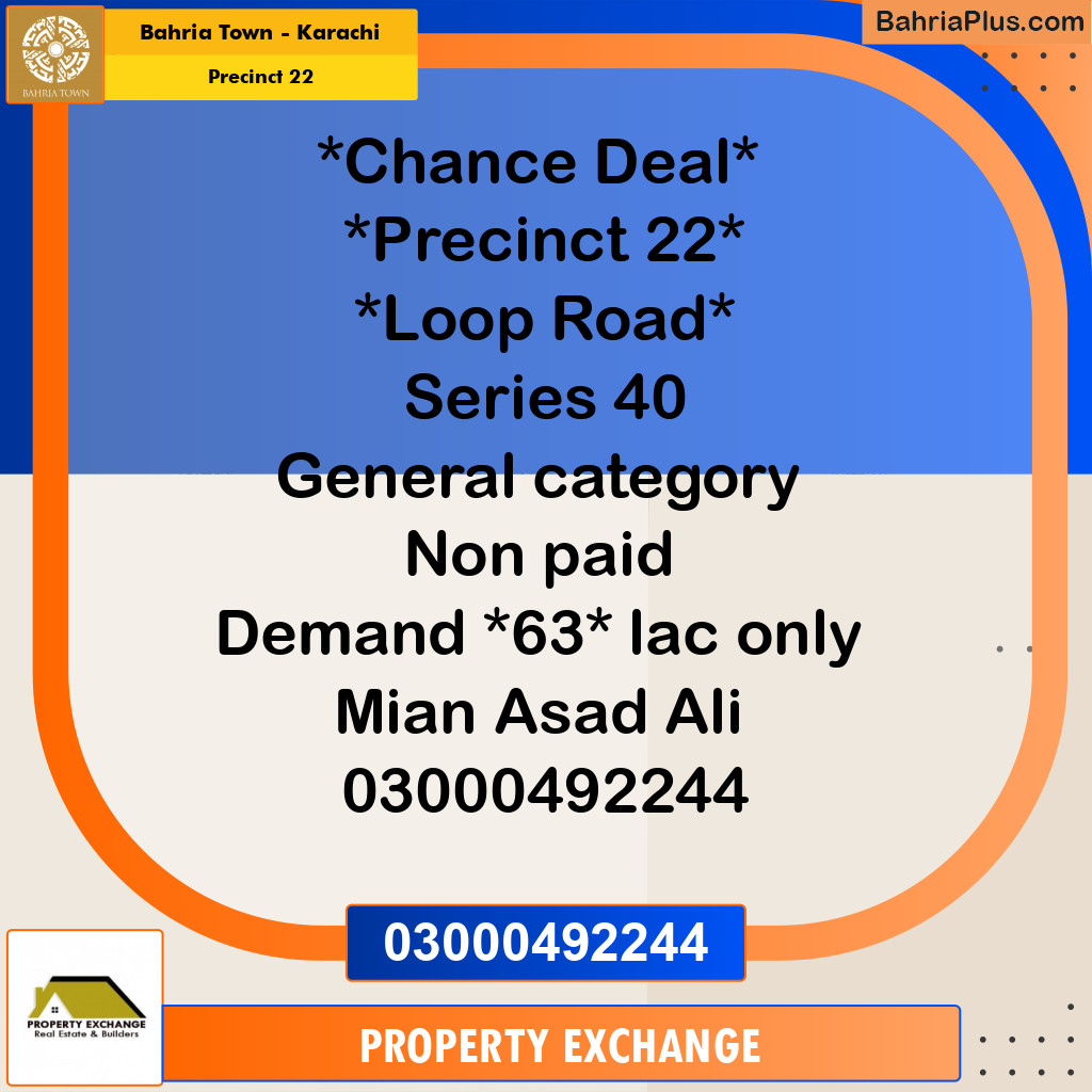 250 Sq. Yards Residential Plot for Sale in Precinct 22 -  Bahria Town, Karachi - (BP-223865)