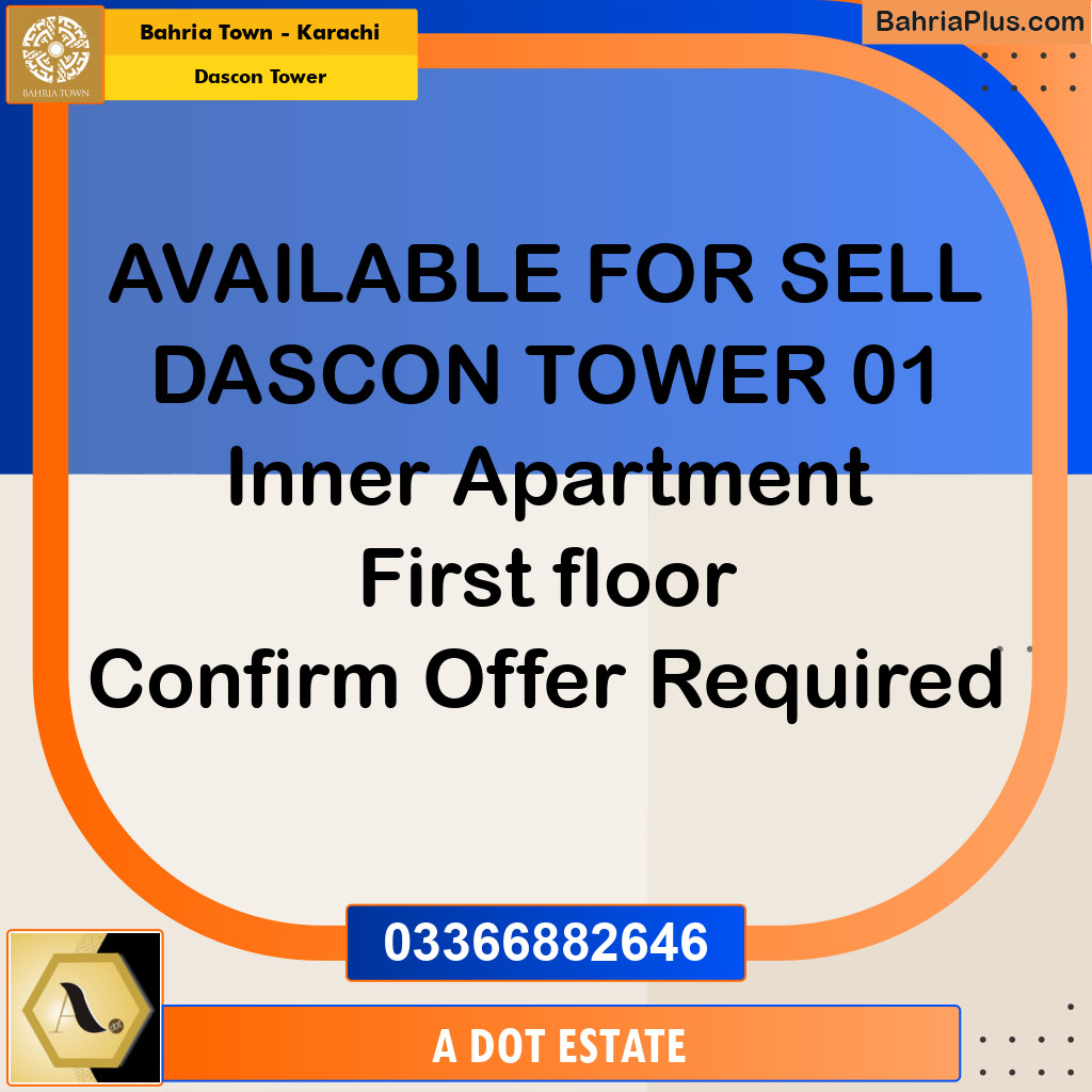 1100 Sq. Ft. Residential Apartment for Sale in Dascon Tower -  Bahria Town, Karachi - (BP-223949)