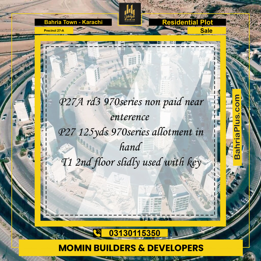 500 Sq. Yards Residential Plot for Sale in Precinct 27-A -  Bahria Town, Karachi - (BP-223961)
