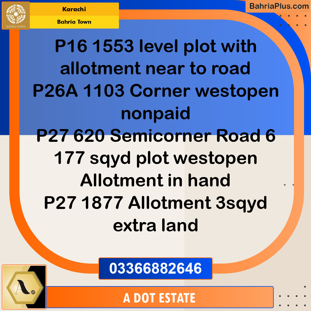 125 Sq. Yards Residential Plot for Sale in Bahria Town, Karachi - (BP-223962)