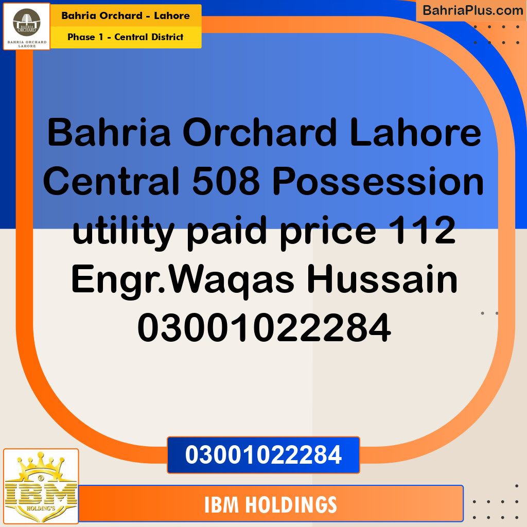 10 Marla Residential Plot for Sale in Phase 1 - Central District - Bahria Orchard, Lahore - (BP-223978)