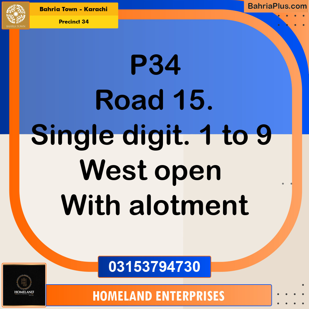 250 Sq. Yards Residential Plot for Sale in Precinct 34 - Bahria Town, Karachi - (BP-224042)