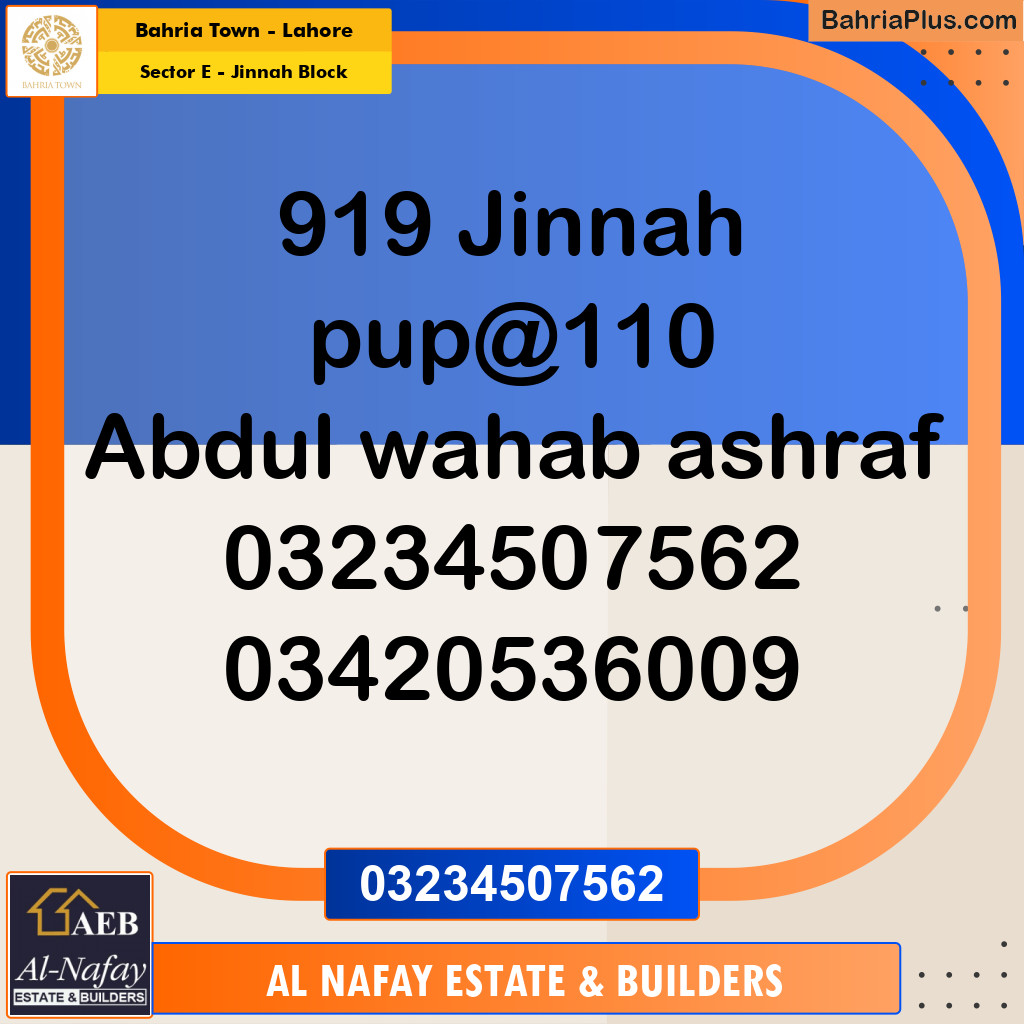 5 Marla Residential Plot for Sale in Sector E - Jinnah Block - Bahria Town, Lahore - (BP-224050)