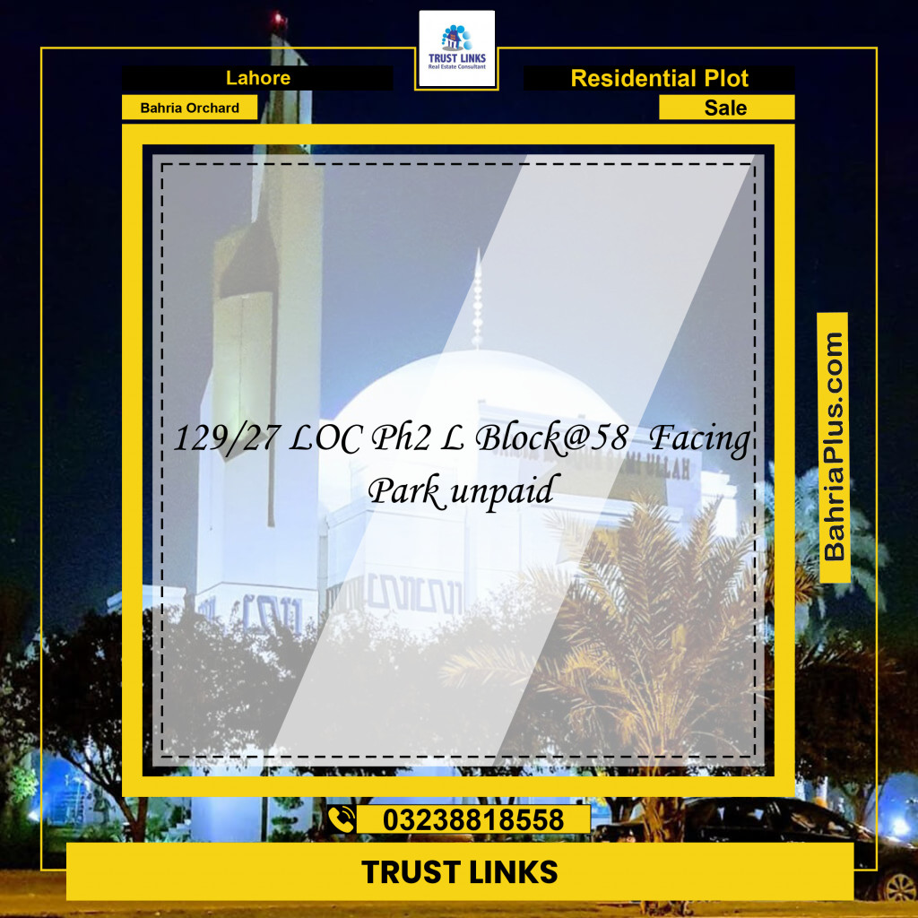 Residential Plot for Sale in Bahria Orchard, Lahore - (BP-224078)