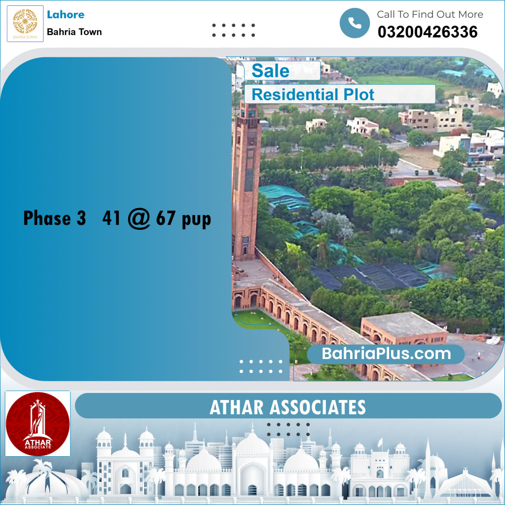 Residential Plot for Sale in Bahria Town, Lahore - (BP-224089)