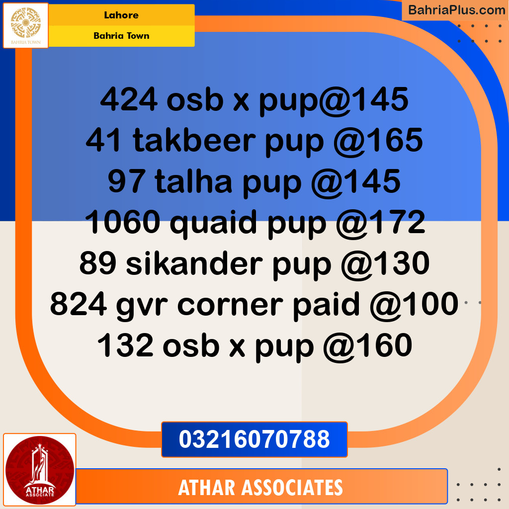 10 Marla Residential Plot for Sale in Bahria Town, Lahore - (BP-224178)