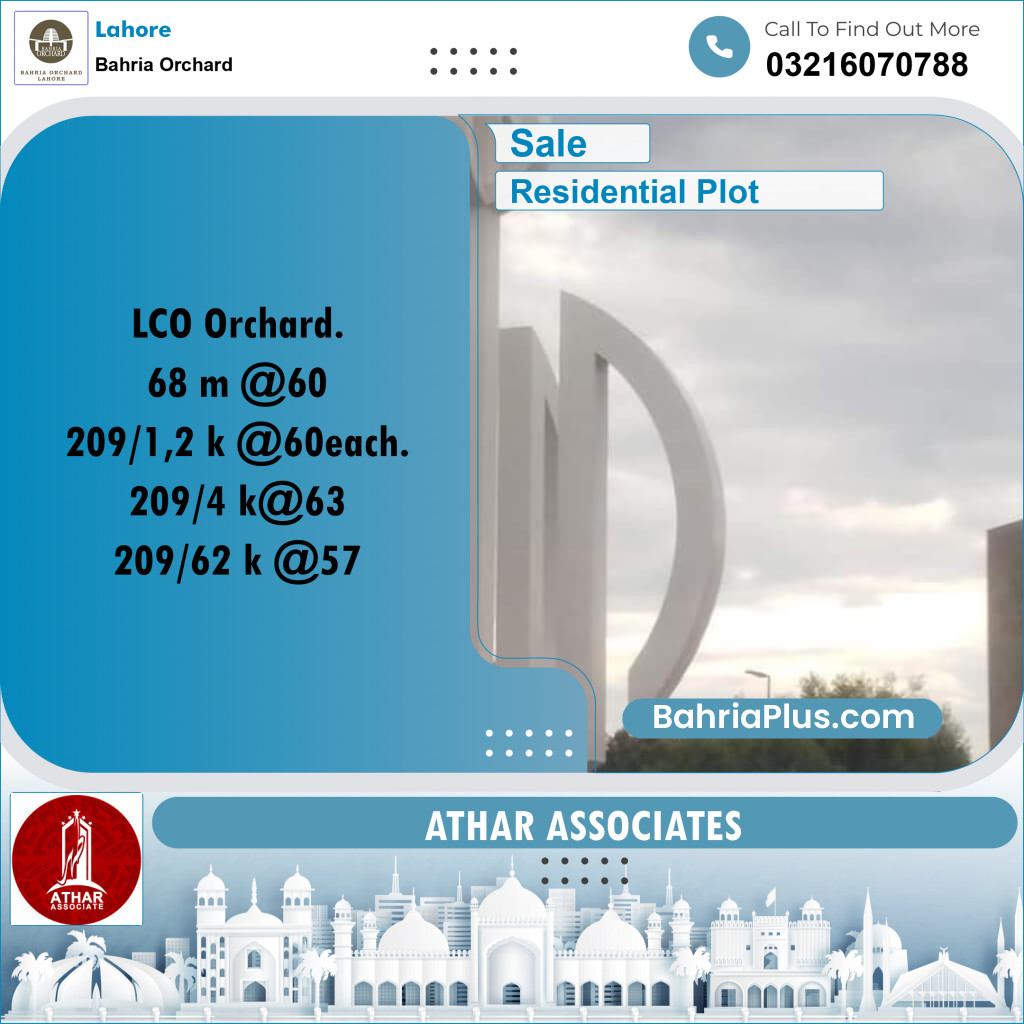 5 Marla Residential Plot for Sale in Bahria Orchard, Lahore - (BP-224179)