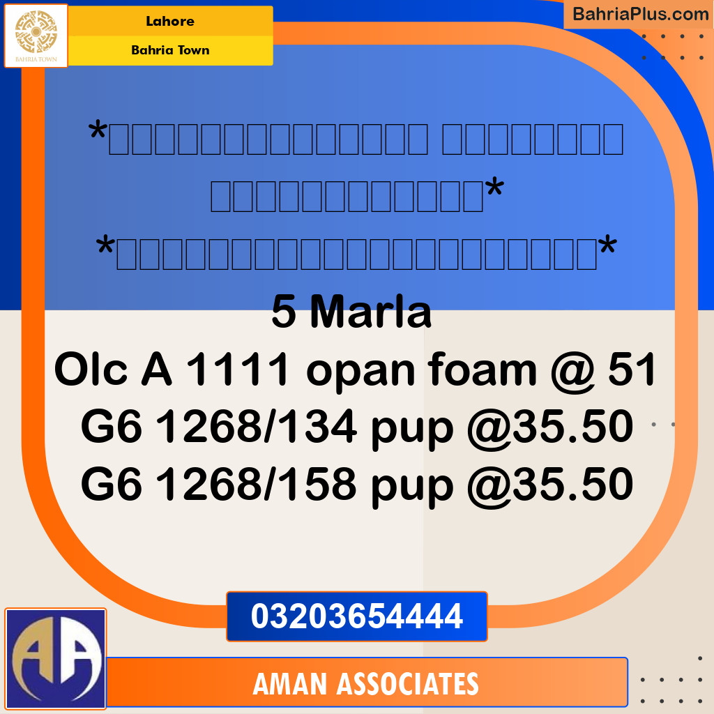 Residential Plot for Sale in Bahria Town, Lahore - (BP-224252)