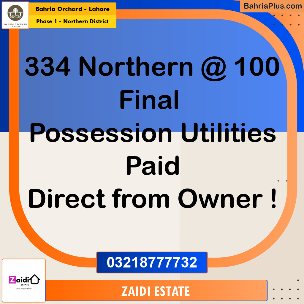 10 Marla Residential Plot for Sale in Phase 1 - Northern District -  Bahria Orchard, Lahore - (BP-224284)