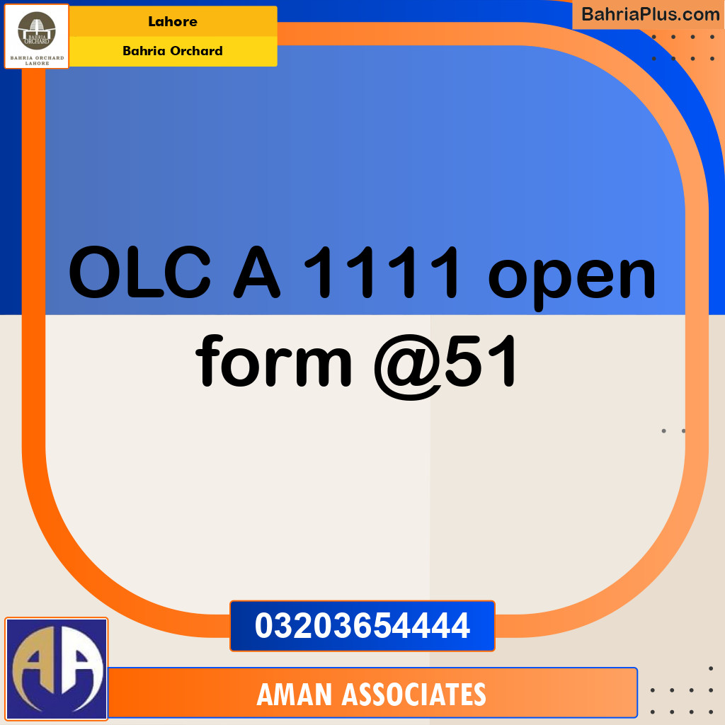 Residential Plot for Sale in Bahria Orchard, Lahore - (BP-224324)