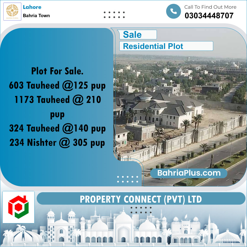 Residential Plot for Sale in Bahria Town, Lahore - (BP-224402)