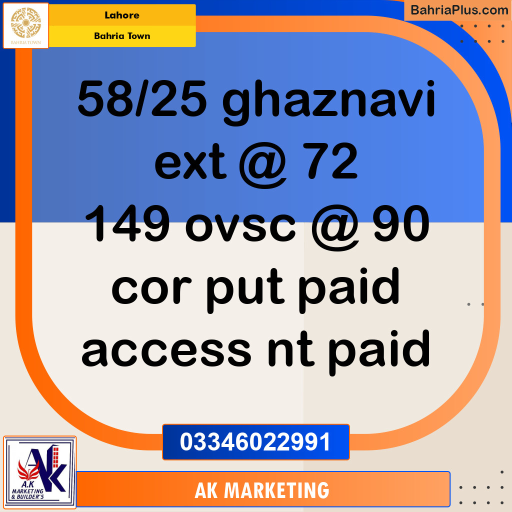 5 Marla Residential Plot for Sale in Bahria Town, Lahore - (BP-224477)