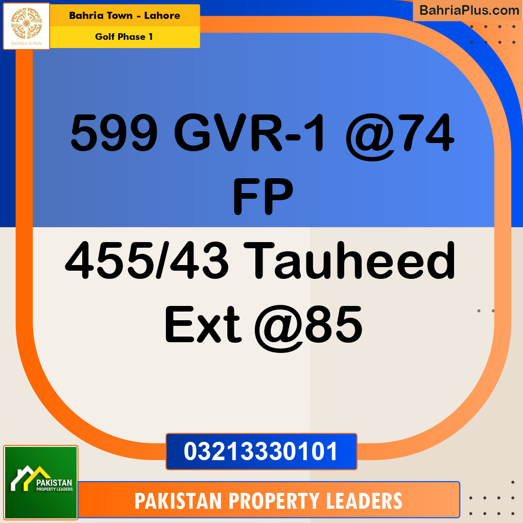 5 Marla Residential Plot for Sale in Golf Phase 1 - Bahria Town, Lahore - (BP-224485)