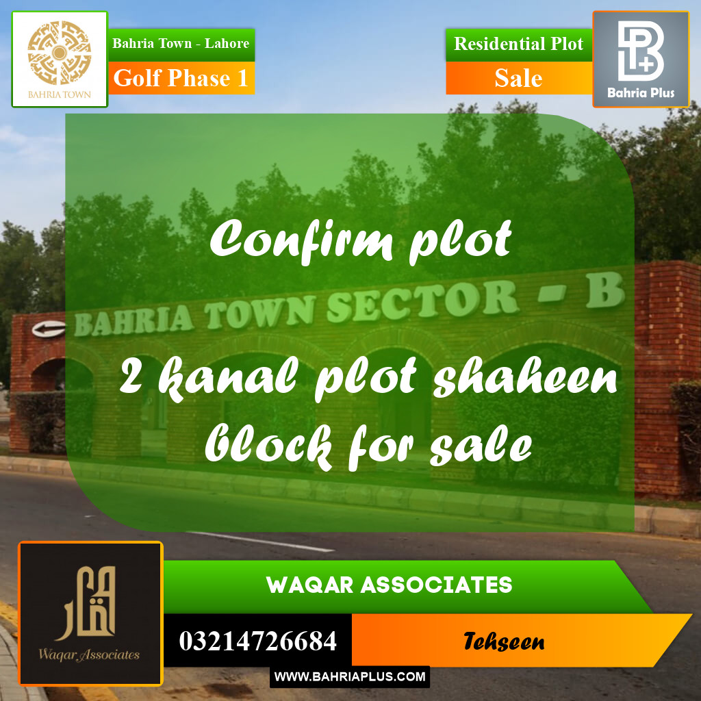 1 Kanal Residential Plot for Sale in Golf Phase 1 -  Bahria Town, Lahore - (BP-224648)