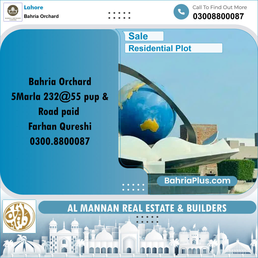 Residential Plot for Sale in Bahria Orchard, Lahore - (BP-224720)