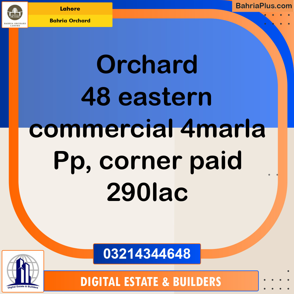 Residential Plot for Sale in Bahria Orchard, Lahore - (BP-224849)