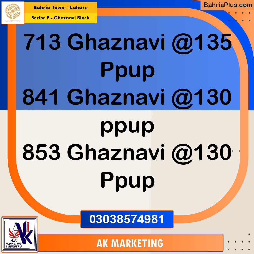 10 Marla Residential Plot for Sale in Sector F - Ghaznavi Block - Bahria Town, Lahore - (BP-224919)