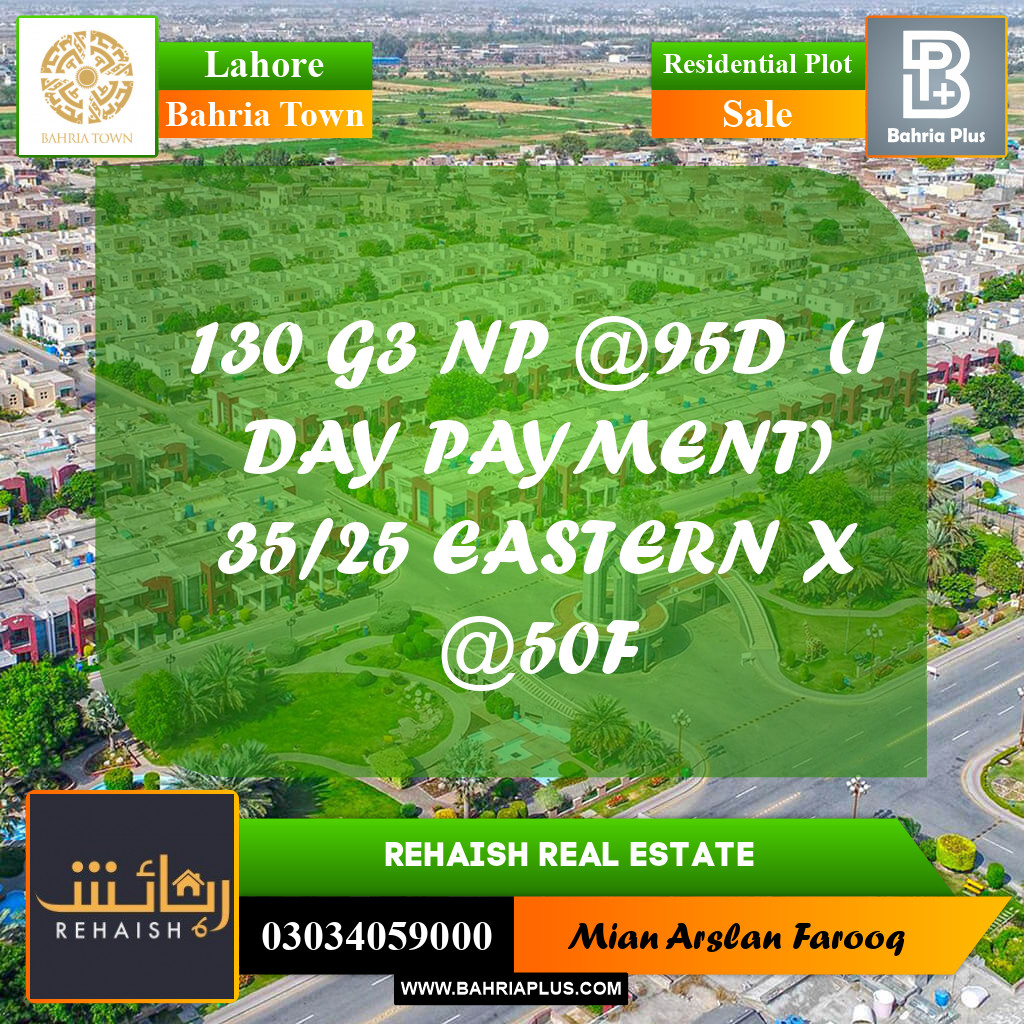 Residential Plot for Sale in Bahria Town, Lahore - (BP-224949)