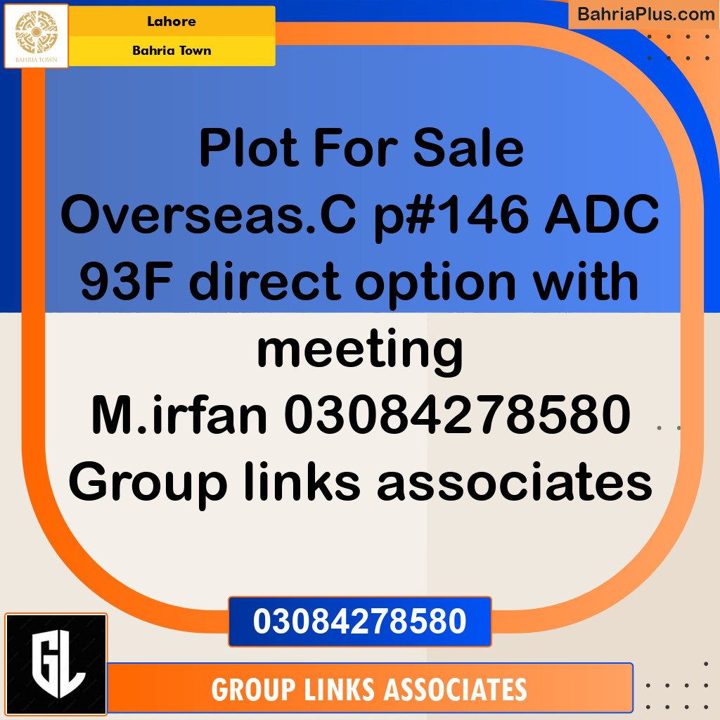 Residential Plot for Sale in Bahria Town, Lahore - (BP-224955)