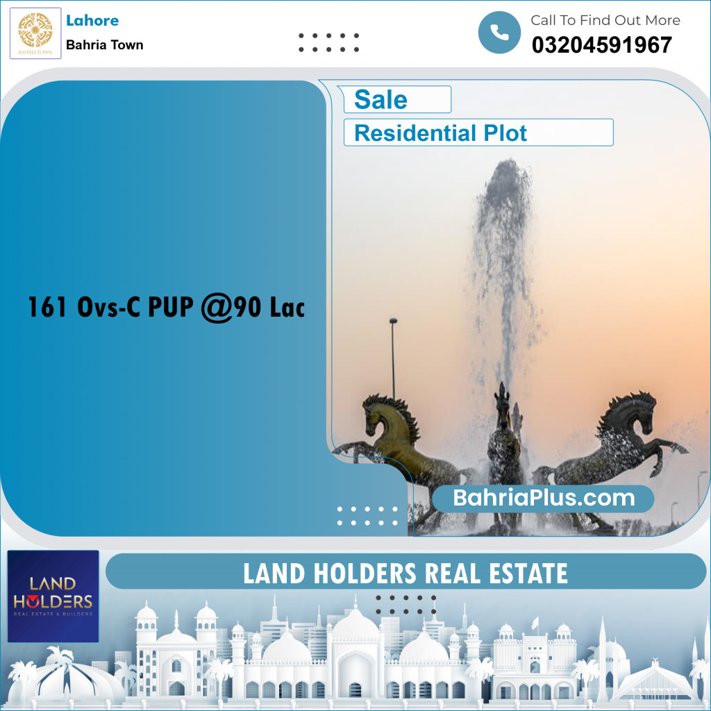 Residential Plot for Sale in Bahria Town, Lahore - (BP-224979)