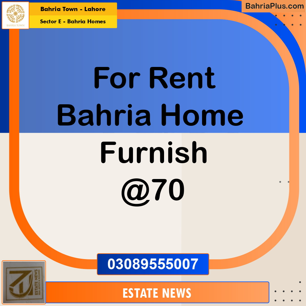 Residential House for Rent in Sector E - Bahria Homes -  Bahria Town, Lahore - (BP-225058)