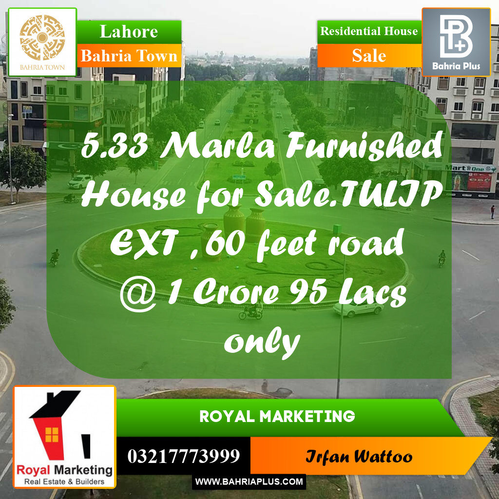 Residential House for Sale in Bahria Town, Lahore - (BP-225089)