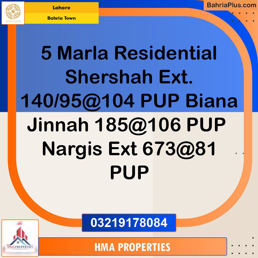 5 Marla Residential Plot for Sale in Bahria Town, Lahore - (BP-225105)