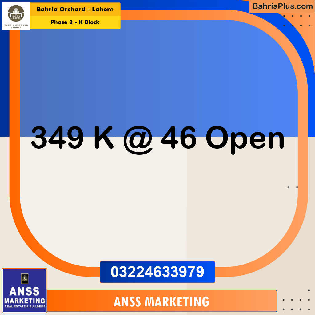 5 Marla Residential Plot for Sale in Phase 2 - K Block -  Bahria Orchard, Lahore - (BP-225188)