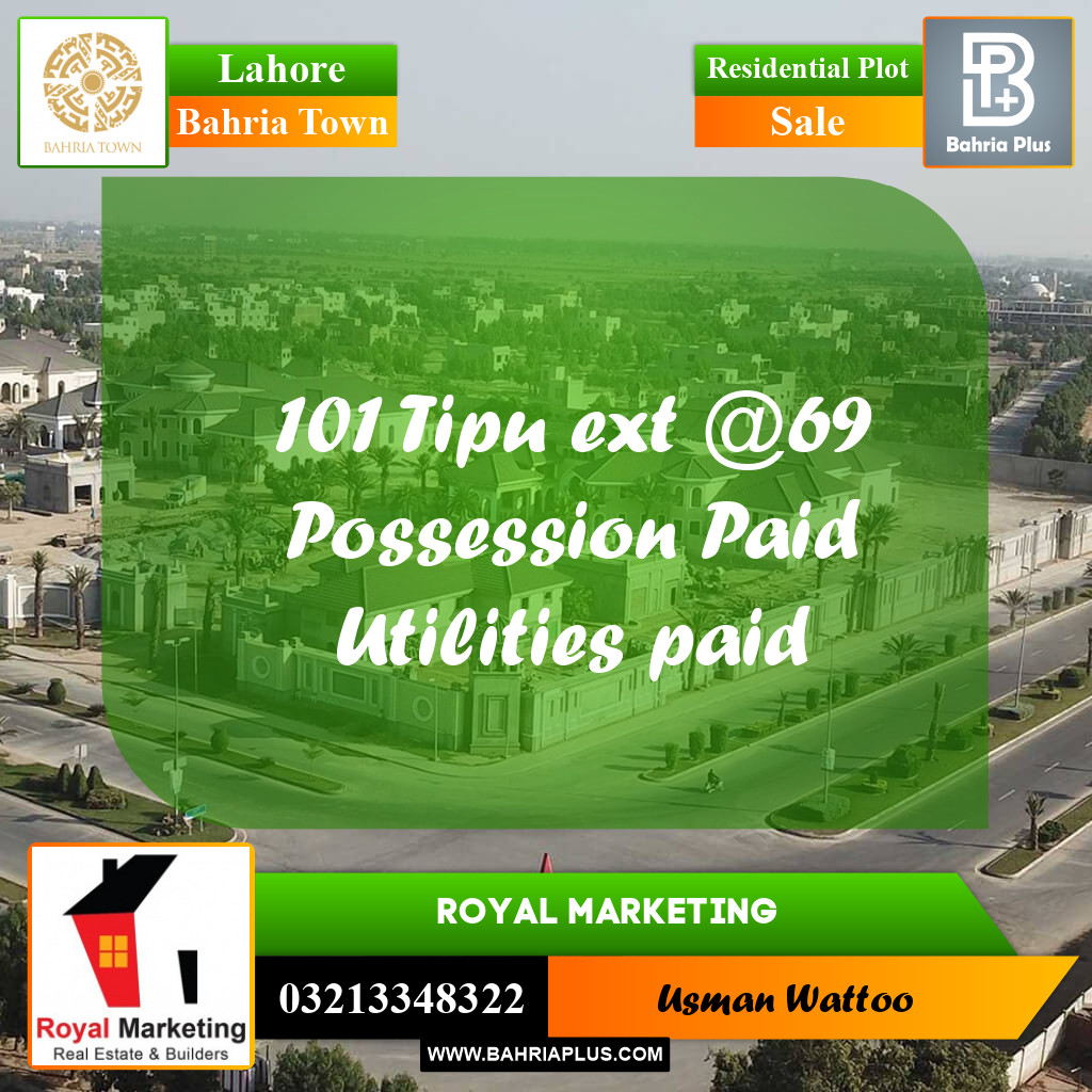 Residential Plot for Sale in Bahria Town, Lahore - (BP-225307)