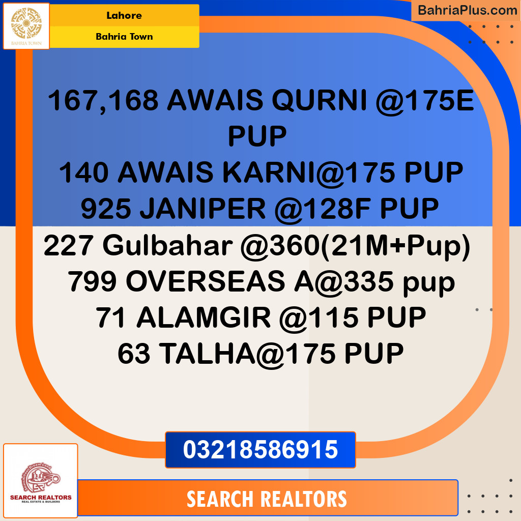 Residential Plot for Sale in Bahria Town, Lahore - (BP-225351)