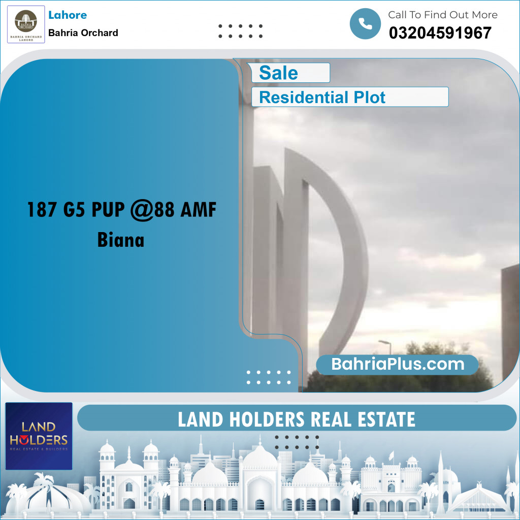 Residential Plot for Sale in Bahria Orchard, Lahore - (BP-225415)