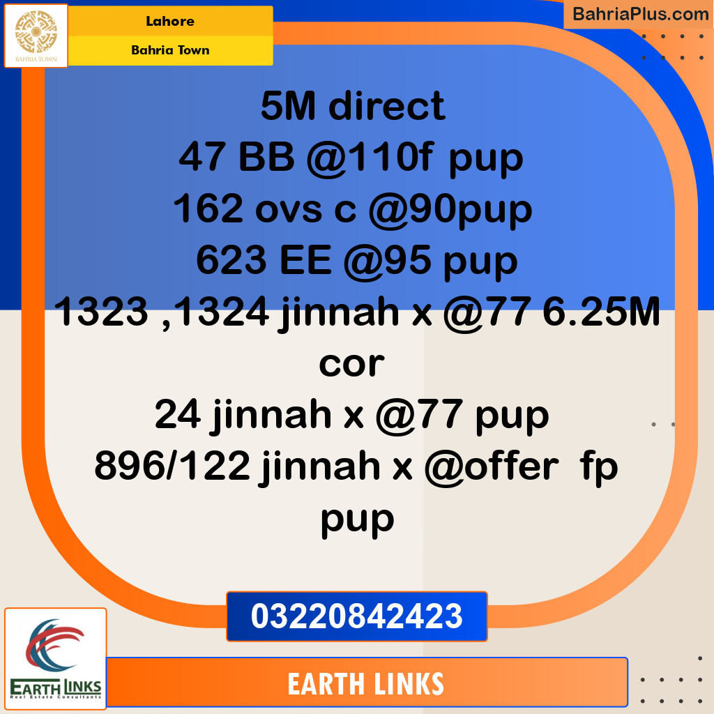 Residential Plot for Sale in Bahria Town, Lahore - (BP-225462)