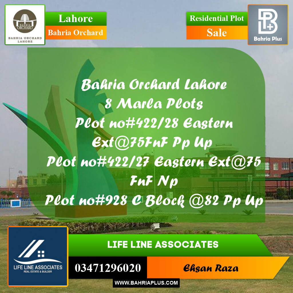 8 Marla Residential Plot for Sale in Bahria Orchard, Lahore - (BP-225467)