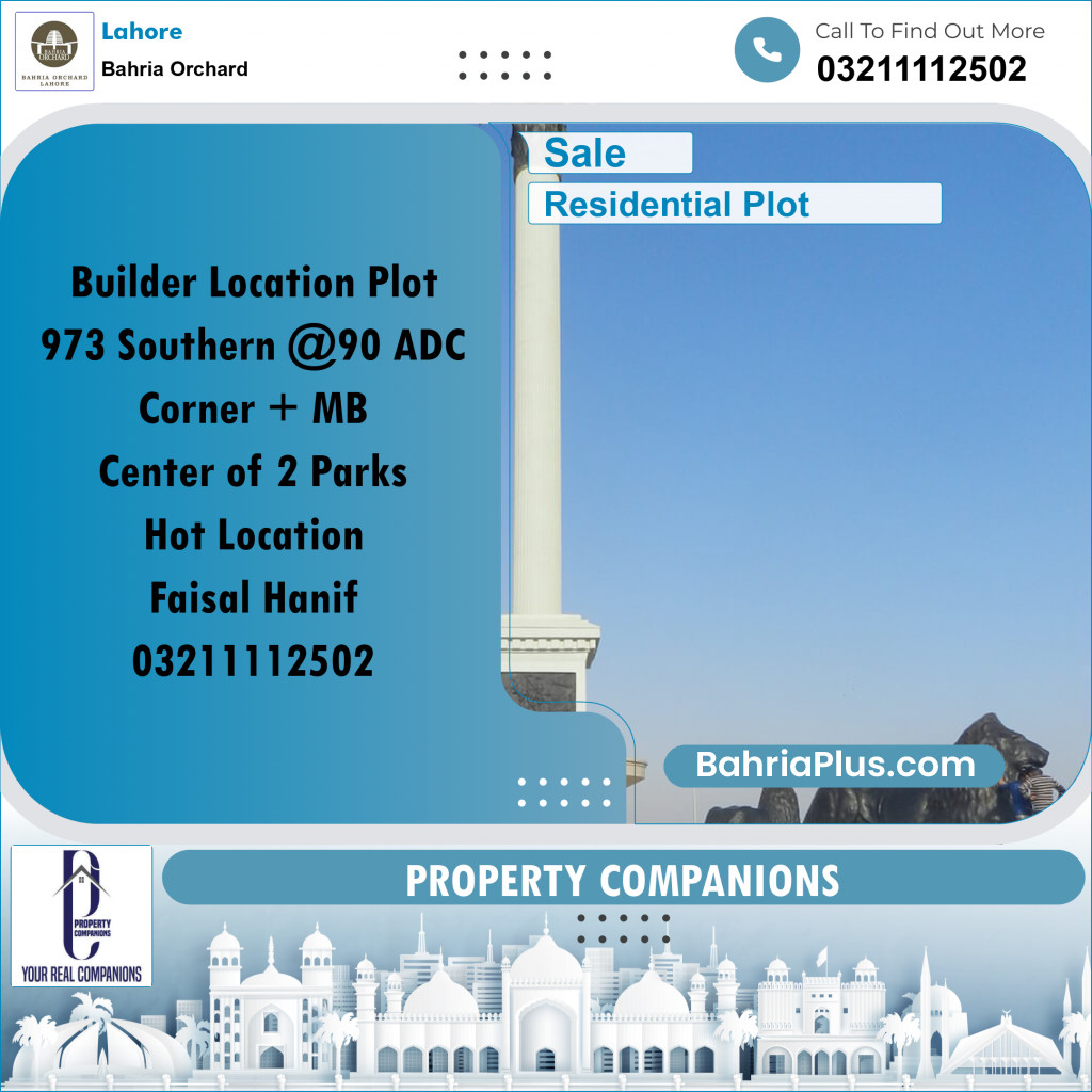 Residential Plot for Sale in Bahria Orchard, Lahore - (BP-225549)