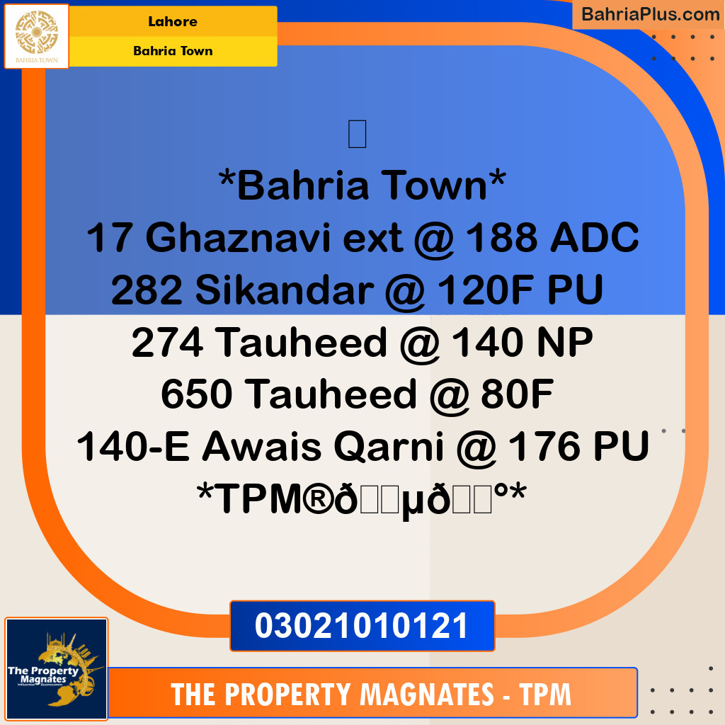 Residential Plot for Sale in Bahria Town, Lahore - (BP-225617)